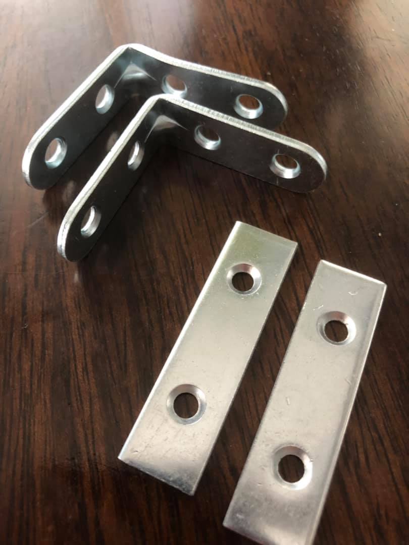 6 Qty. Roman Shade Mounting Installation L-Brackets with Screws 