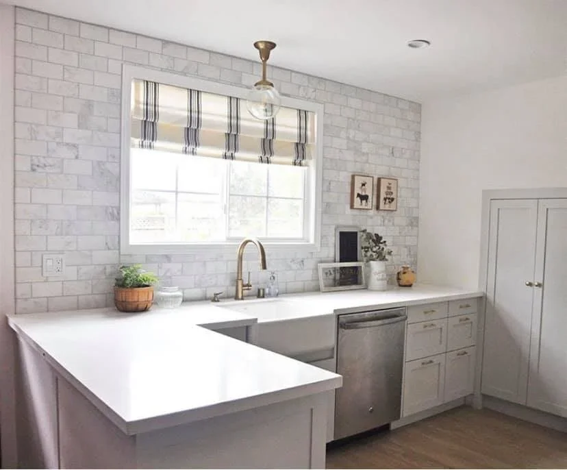 custom farmhouse roman shades. made to order. kitchen window shades