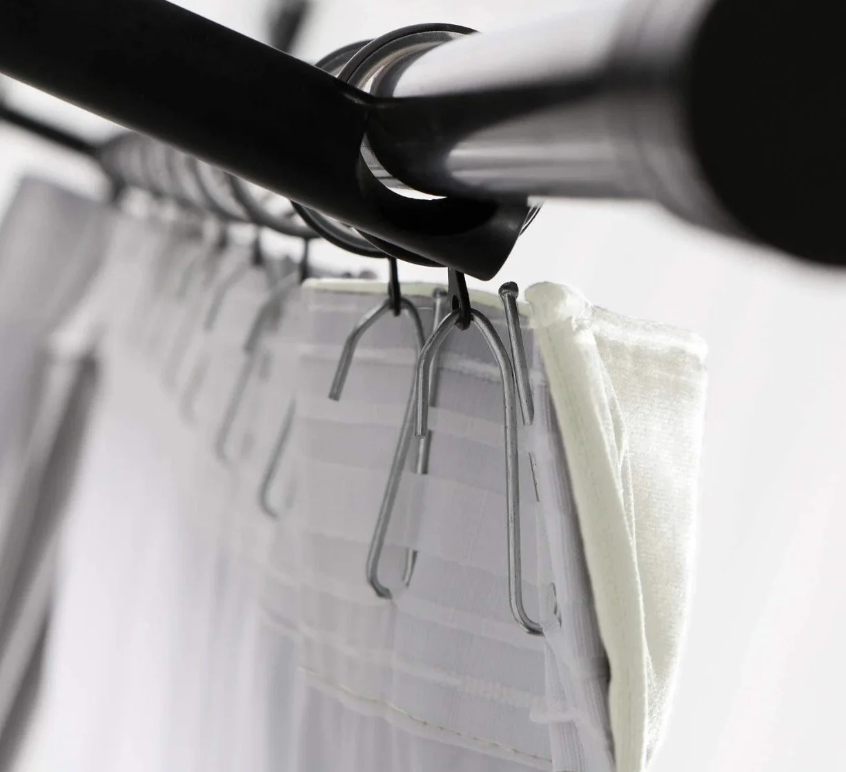 with pleaters tape for your hooks and rings
