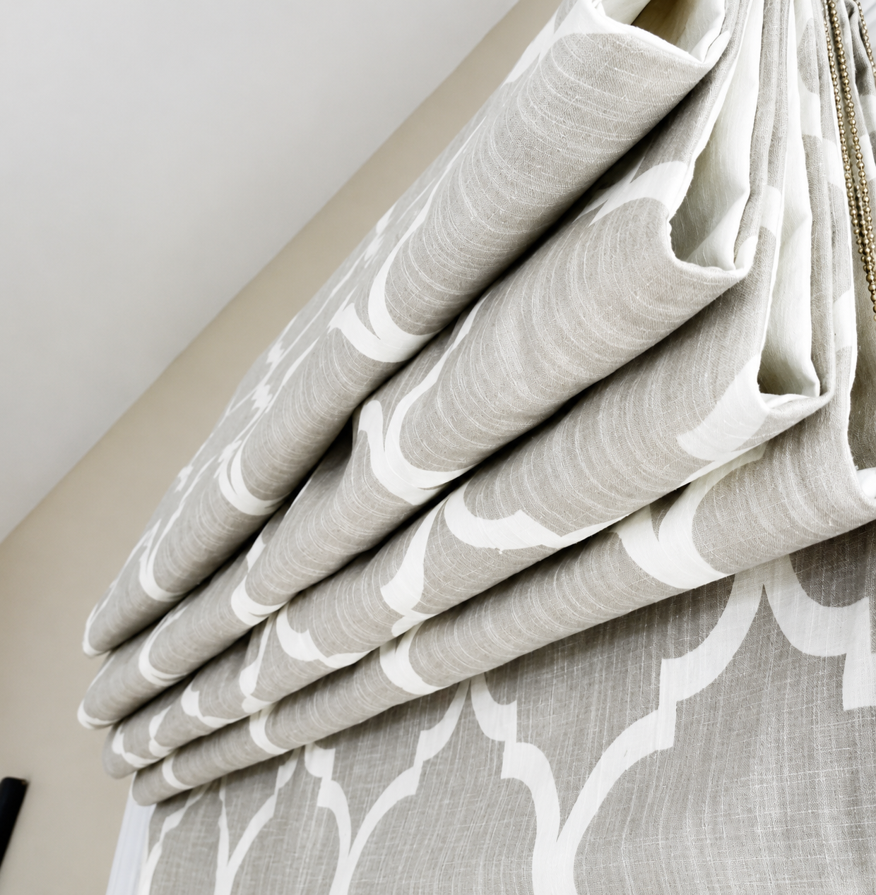 grey roman shade