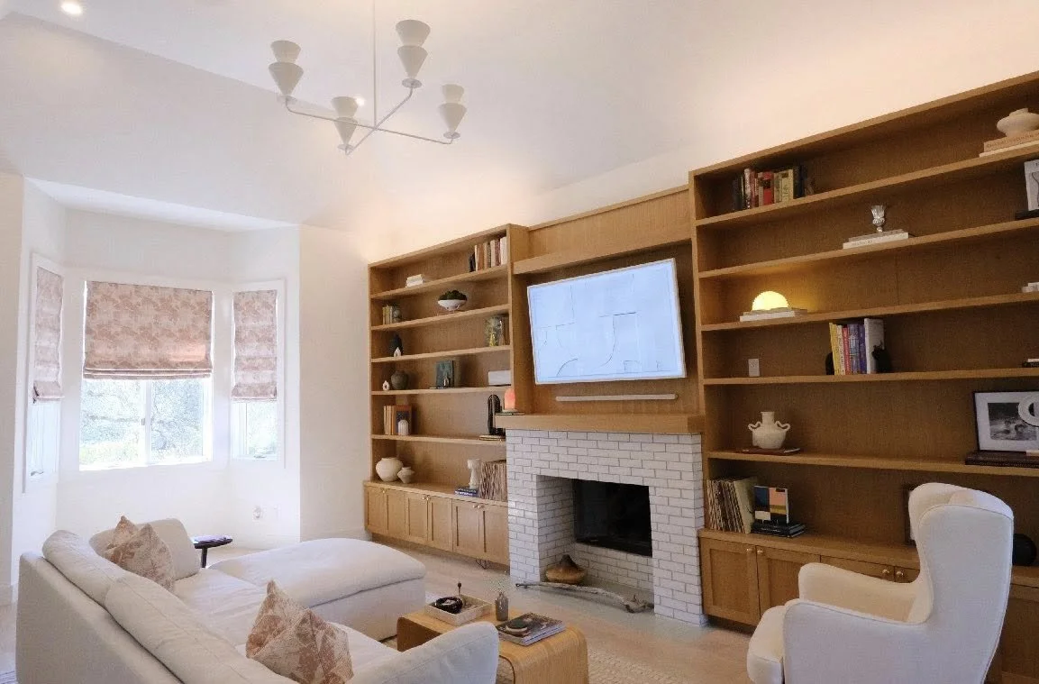 Colorado- Roman Shades and Custom Pillows using COM