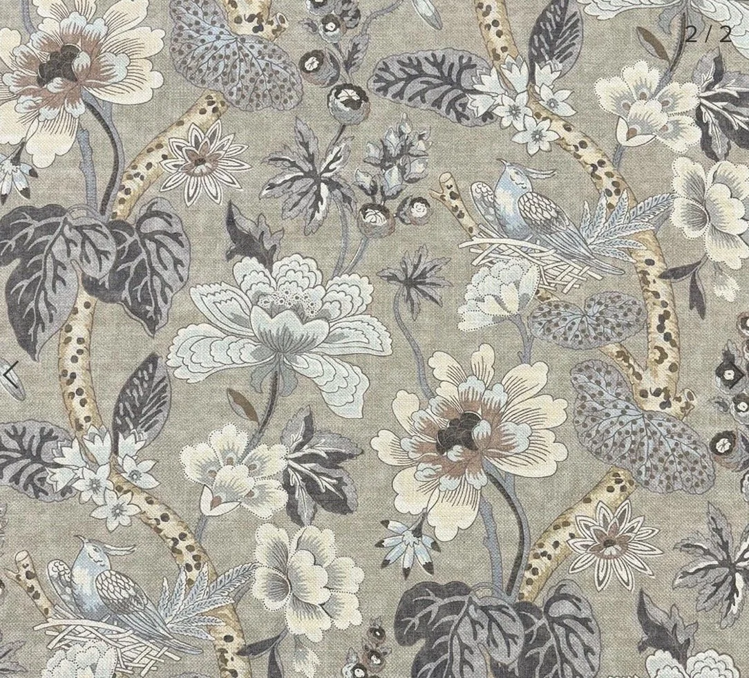 large scale floral roman shade fabric