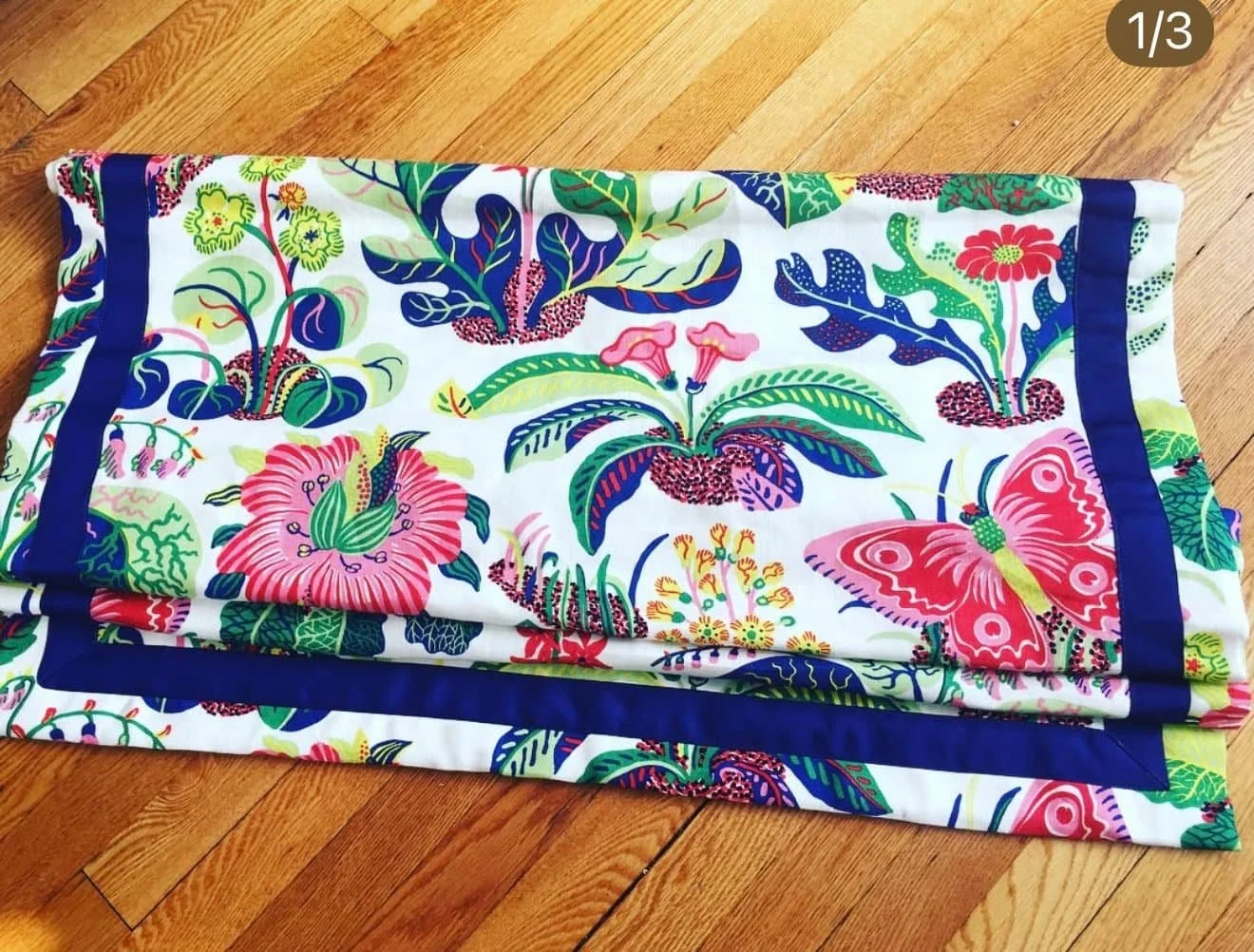 Schumacher Butterfly Roman Shade, Fabric and Labor costs Included. With or without ribbon