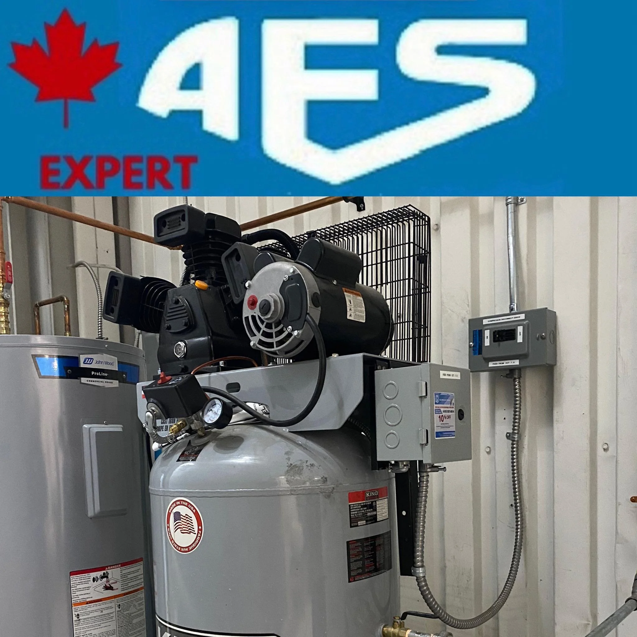 All Electrical Service , we hook up commercial size compressors and install electrical power lines, Call us for details and order our services