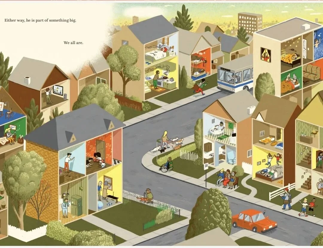 This the last spread of Waking Ben Doldrums. It features a very special guest. Can you guess who it is? Hint: they're a huge supporter of Canadian YA books and one of my very close friends.