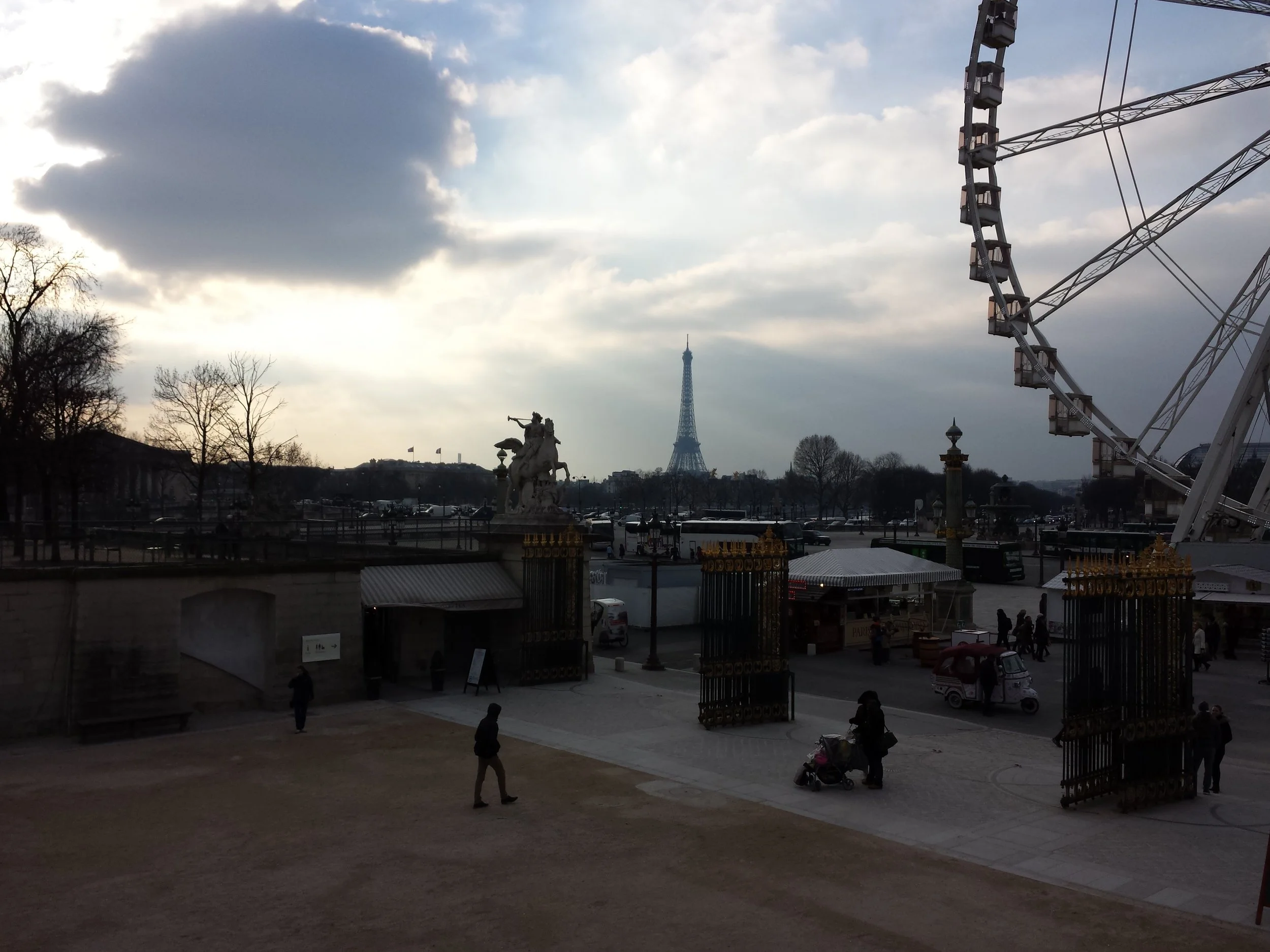 From the gardens past the Louvre, here's a view of the Eiffel Tower