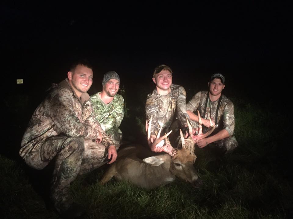 The author with his friends that were able to take him hunting. 