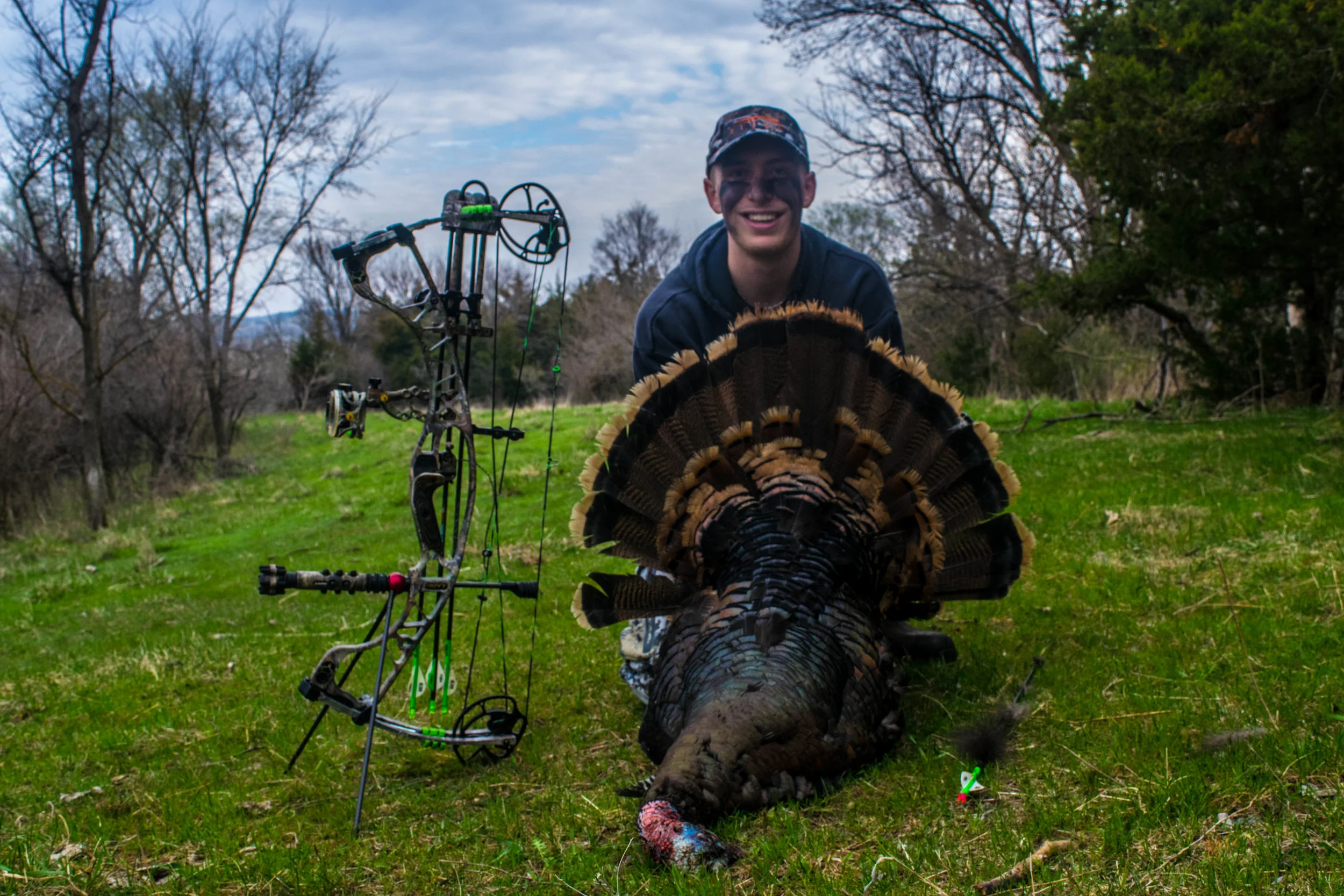 On a trip to Nebraska in April, I was able to arrow my first turkey.&nbsp;