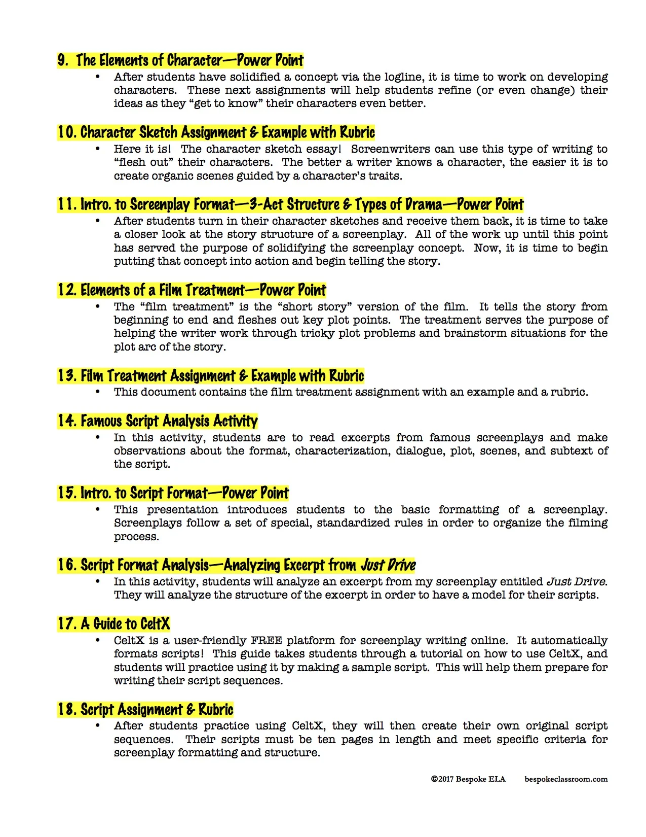 8 sequences screenplay examples 8 sequences screenplay examples