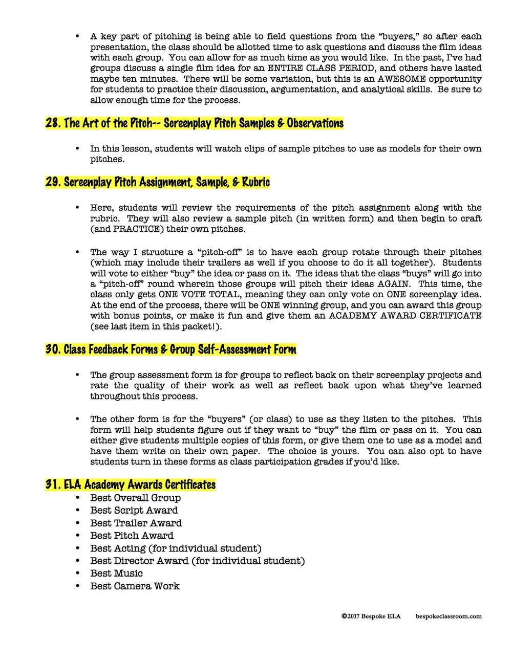 Screenwriting: A Creative Approach to Targeting the Common Core