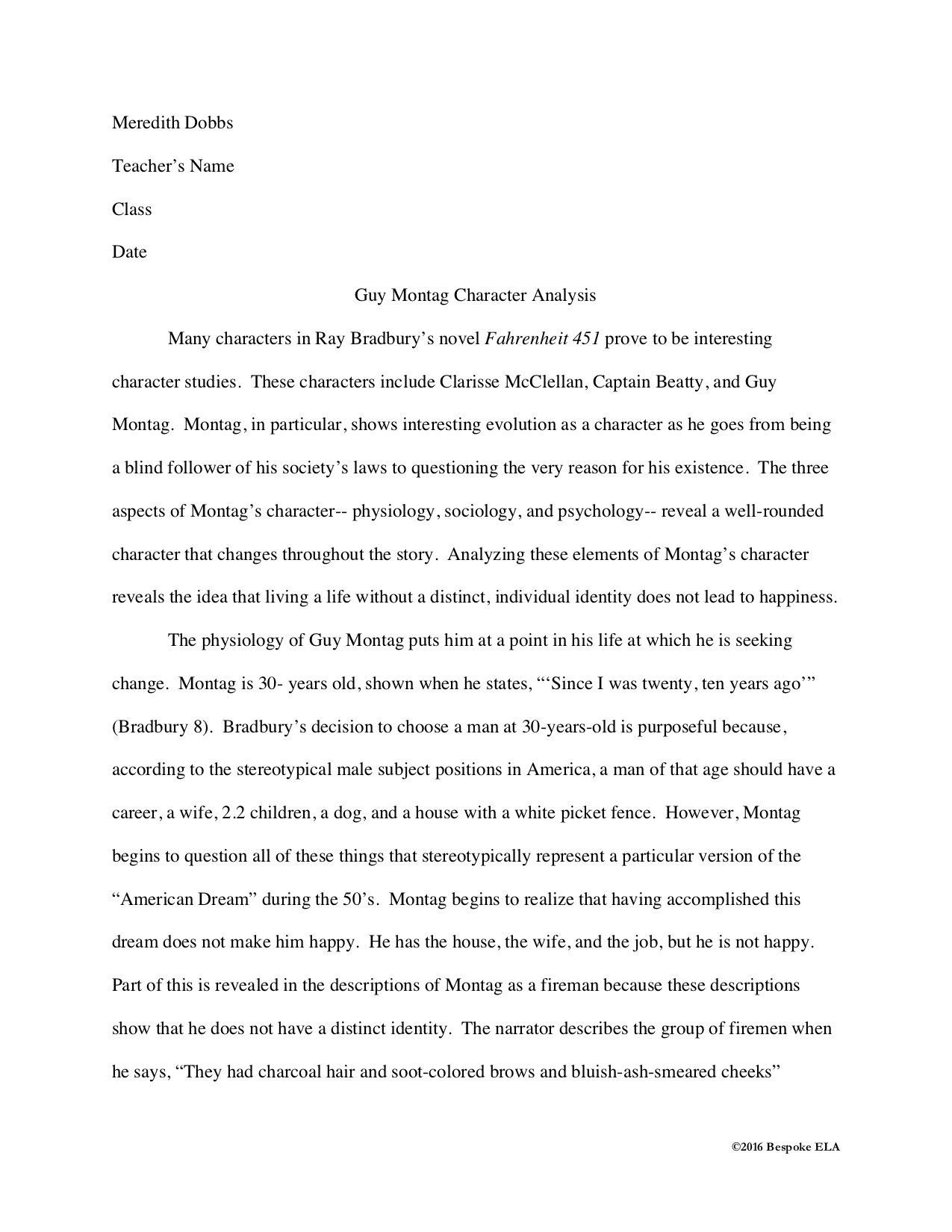 literary analysis essay example ib