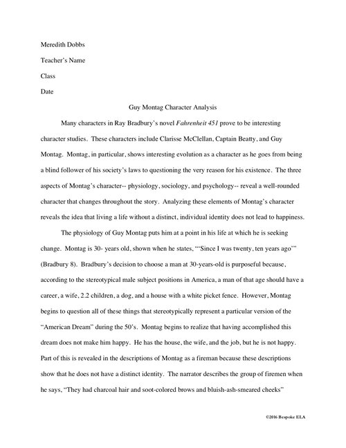 analytical response essay example