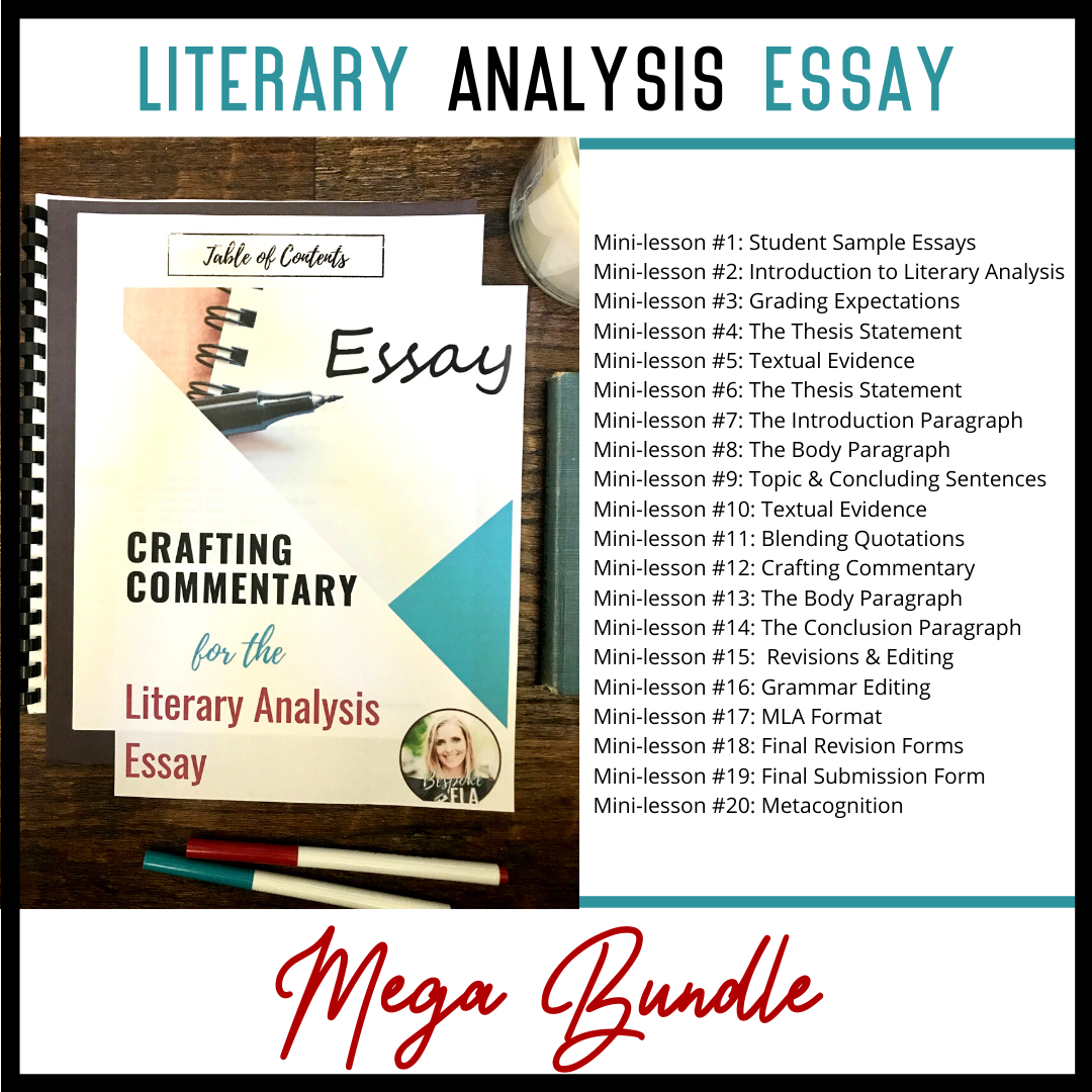 writing a literary analysis essay lessons