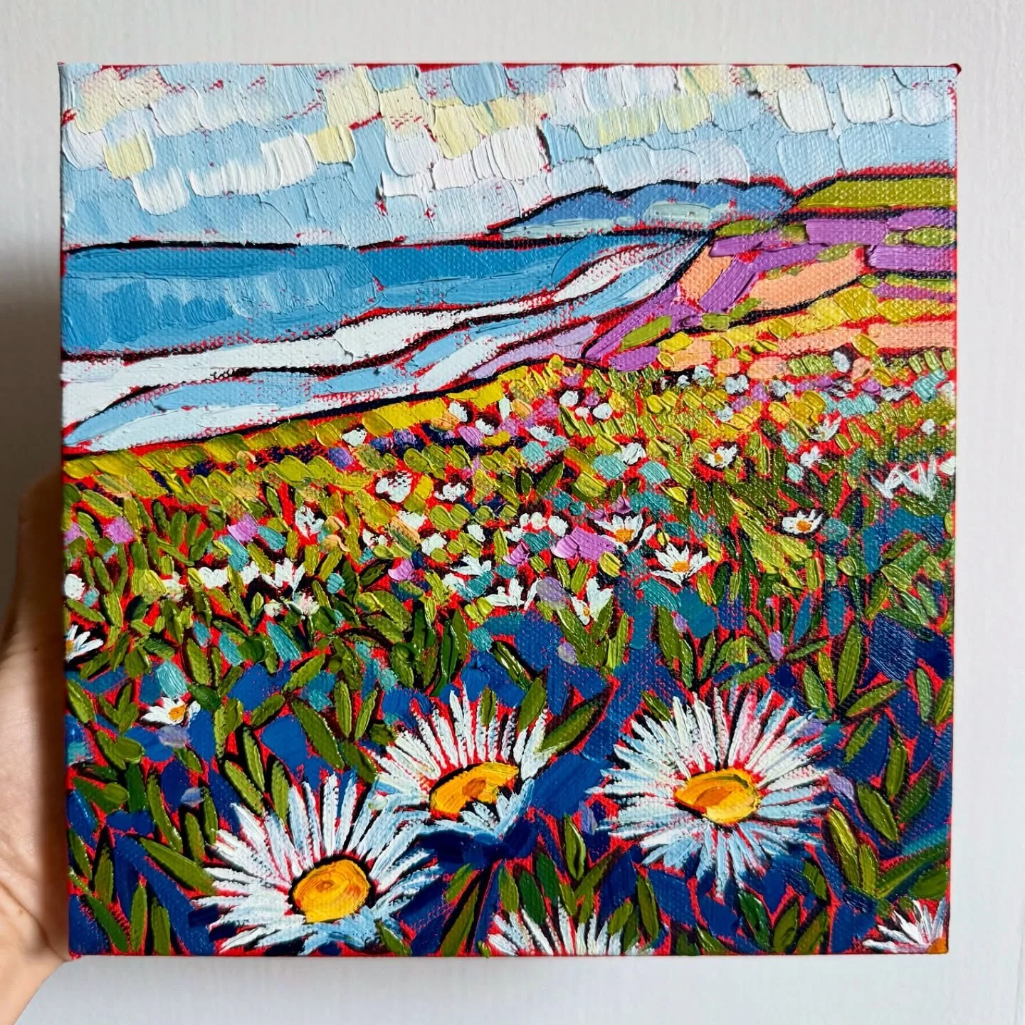 This was a commission for a friend of her &amp; her husband&rsquo;s favorite place in the Bay Area ☀️ they&rsquo;re moving away but wanted to have a taste of this place with them when they left. Hope it brings them back when they look at it in their 