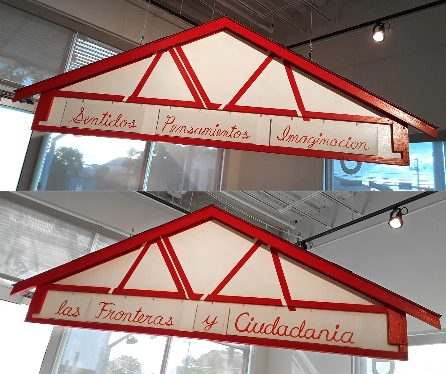 (top) "Senses, Thought, Imagination", (bottom) "The Borders and Citizenship"