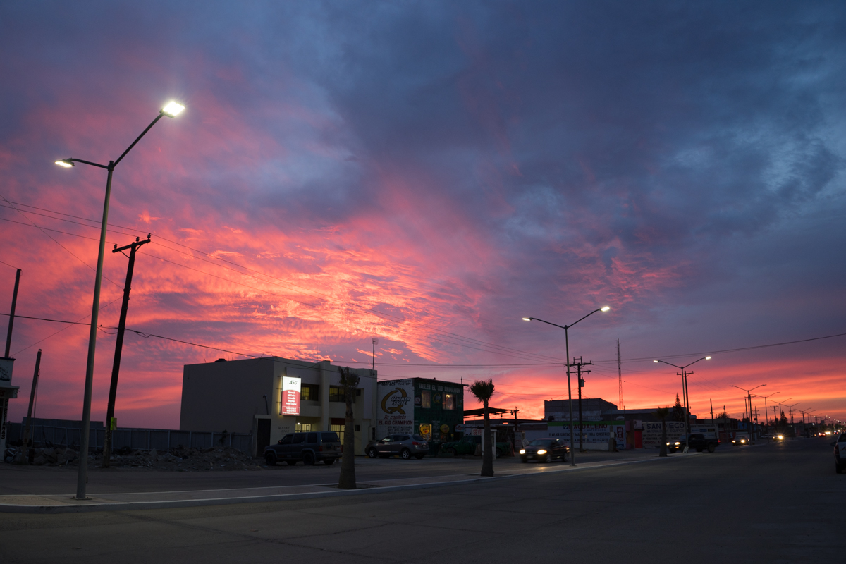 It may not be a sunset on the ocean, but this one in the city of Guerrero Negro was one of the best sunsets I saw in Baja.