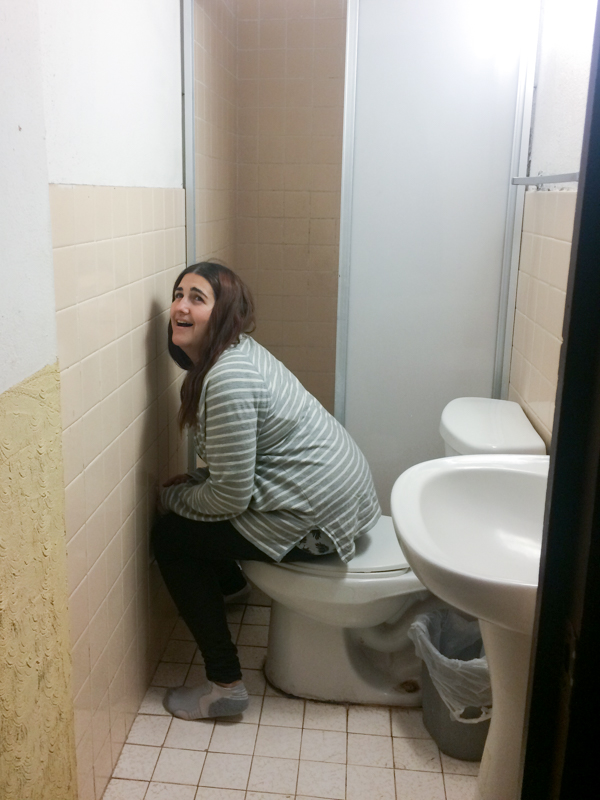Turns out Mexicans are spacially challenged. Not the best position to place the toilet!
