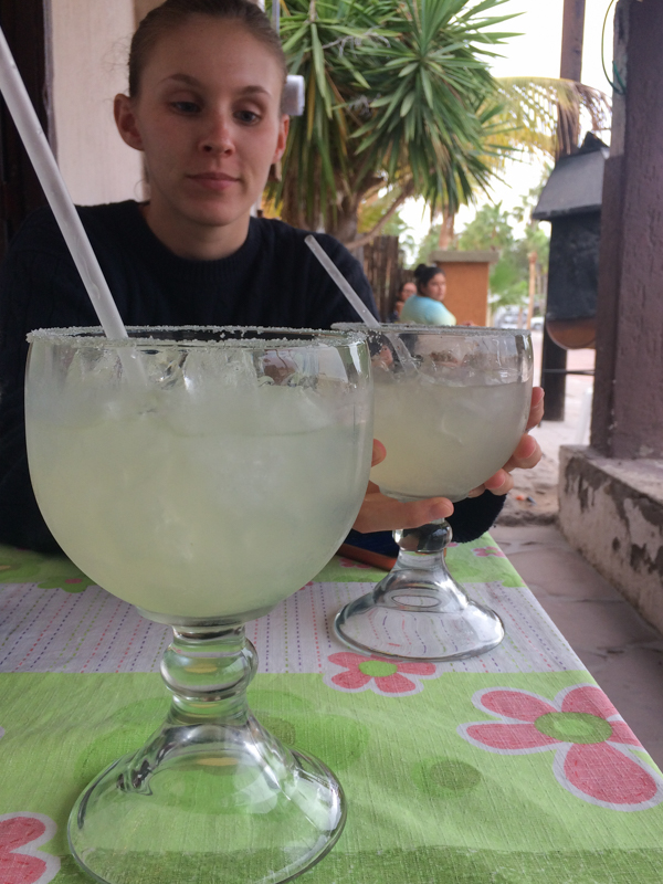 We did manage to find margaritas that were 2 for 70 pesos ($3.50 USD)