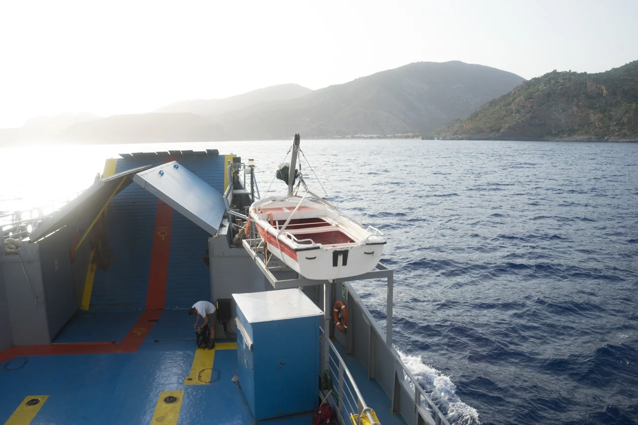 On the ferry to Loutro.