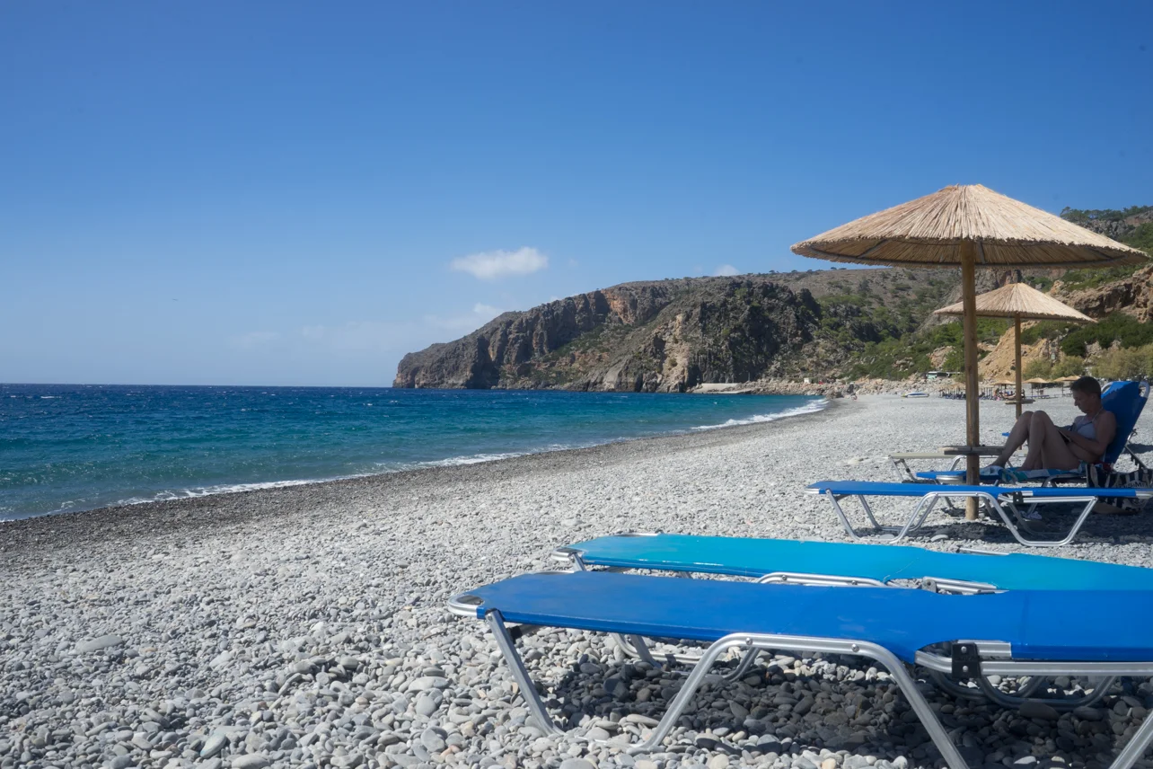 The beach in Sougia