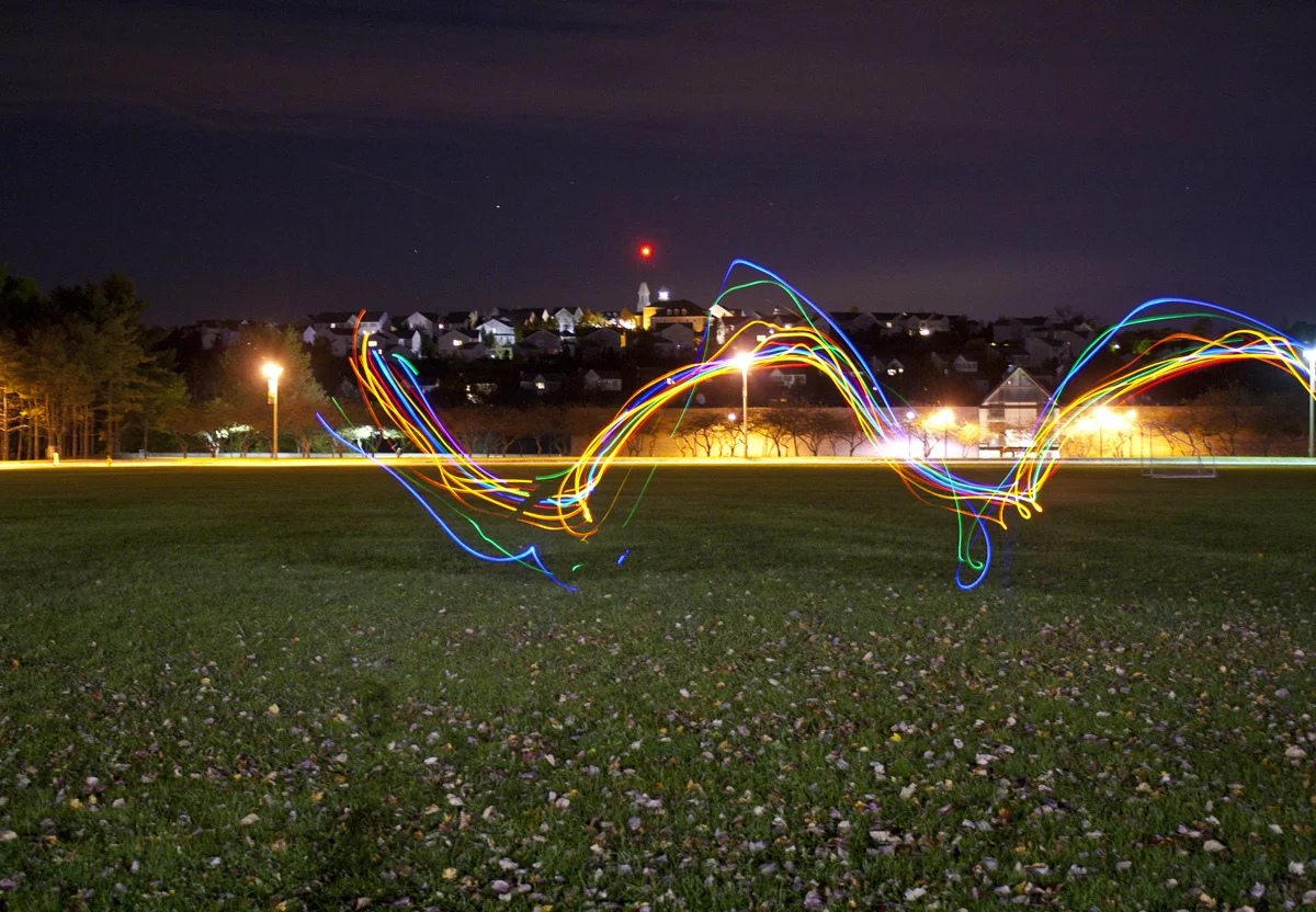 Messing around with long exposures in the middle of campus.