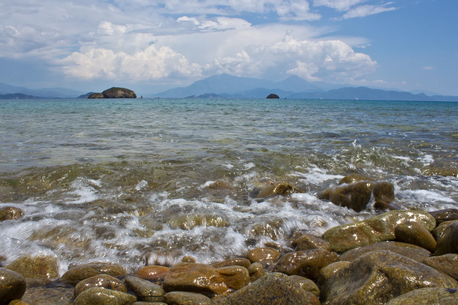 The view from one of the stops on our Island hopping trip on the Turquoise Coast. Twenty bucks for six hours of this? Yes please.