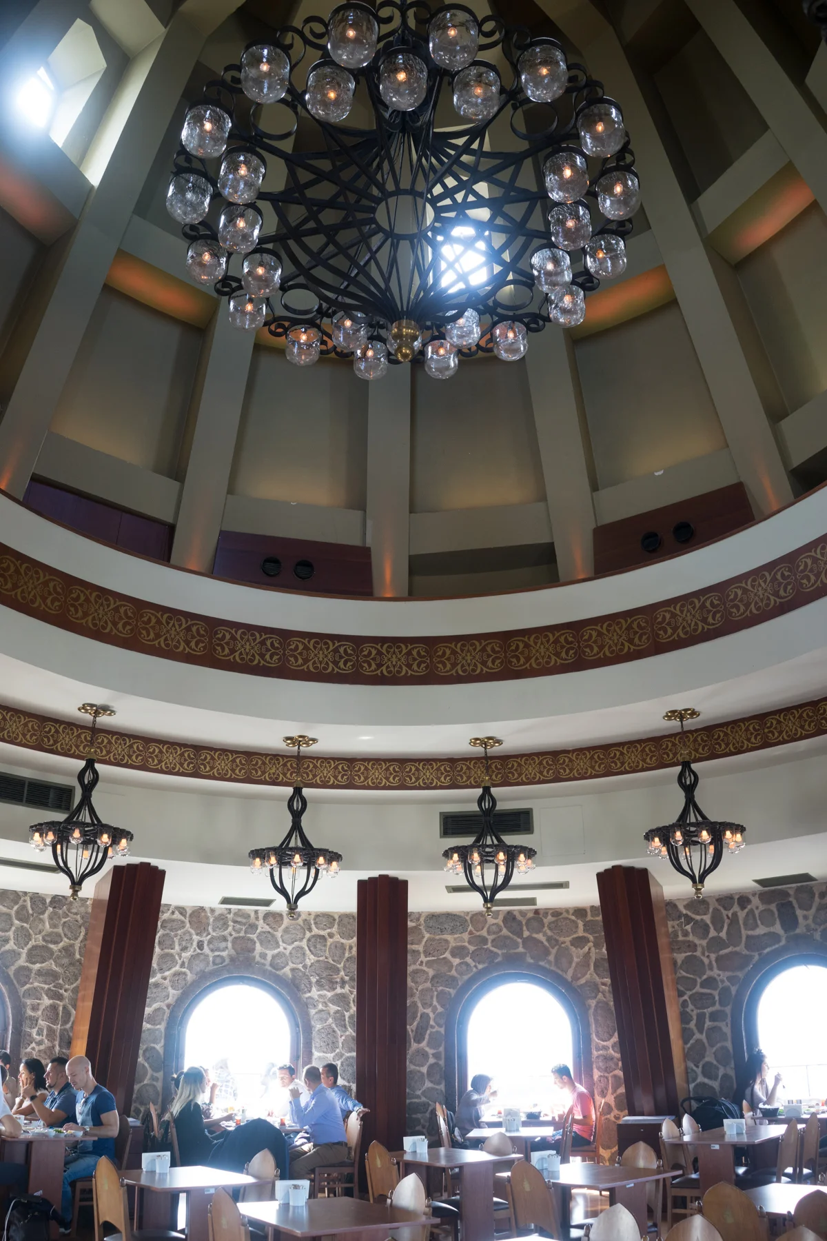 The cafe at the top of the tower. Make sure to go before noon to avoid the crowds.