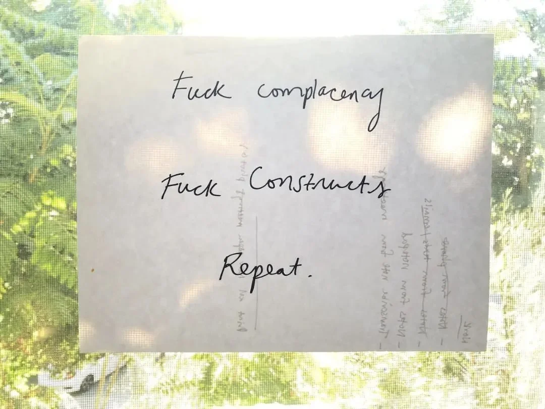 Sometimes it&rsquo;s what arrives in front of you that so disgustingly repulses you that makes you so sure of what you don&rsquo;t believe and what you are not, that you begin to remember what you actually are.

Purpose. Reflection. Cultural warfare.