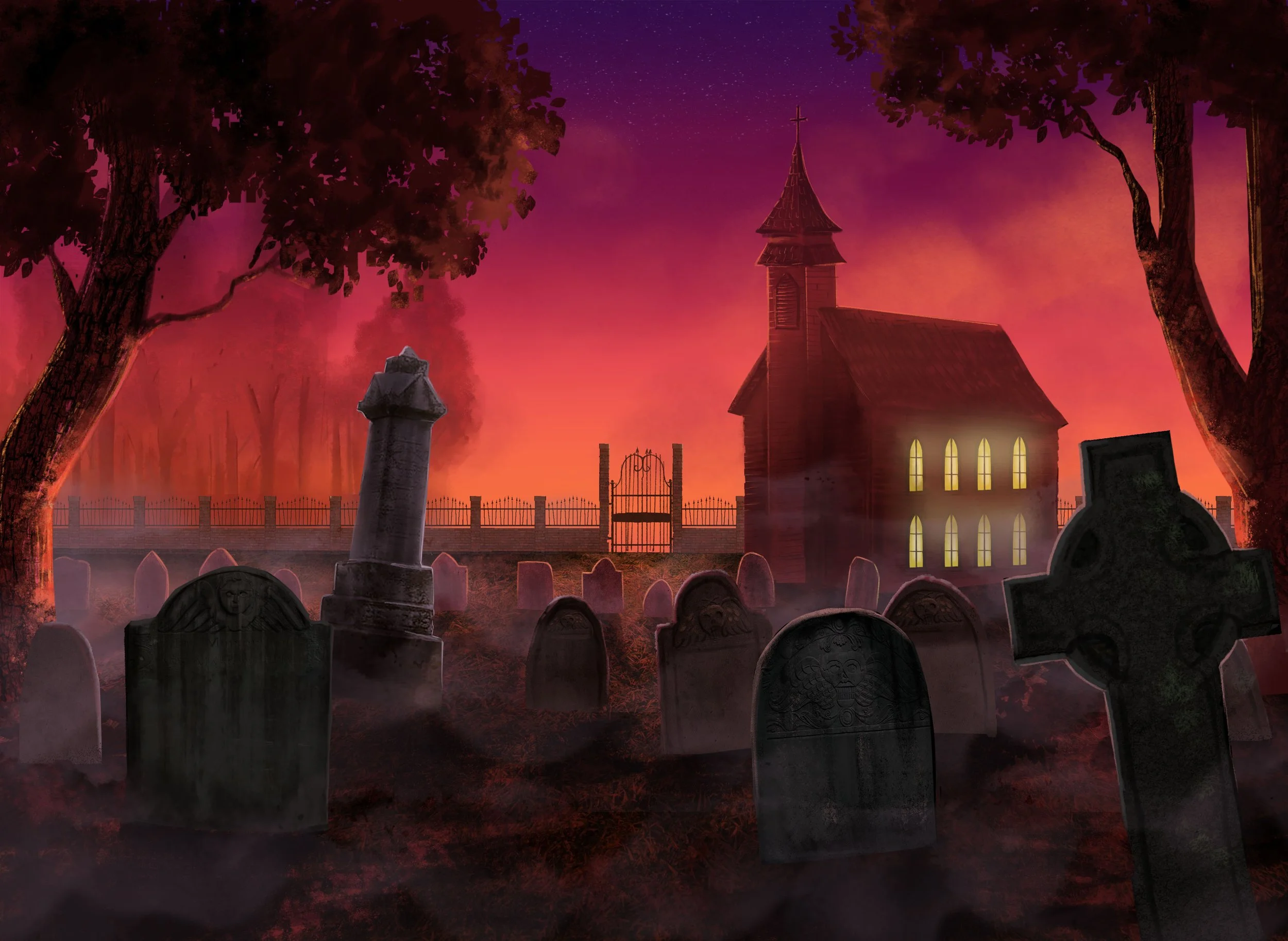  Digital painting background from my short film,  Undying Love . 