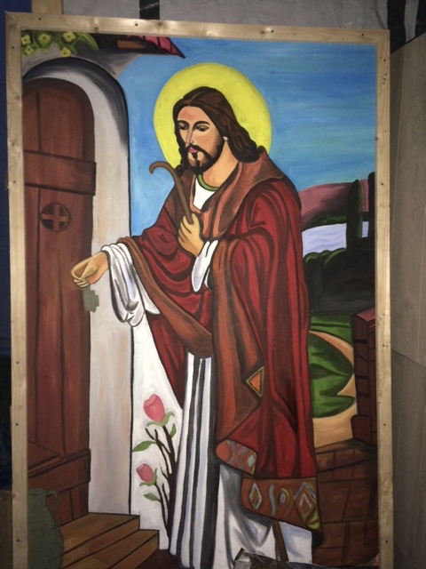 Jesus standing at the door. (Photo by A.F. Rowlands)