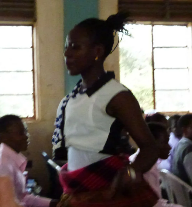 Betty performing in the church service