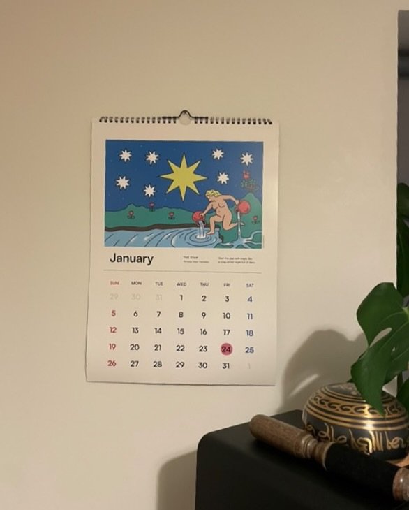 Enjoy seeing my customers&rsquo; calendar shots💕 Decorate your space with this colourful calendar! Still available in my Etsy shop😉 #2025calendar #calendardesign