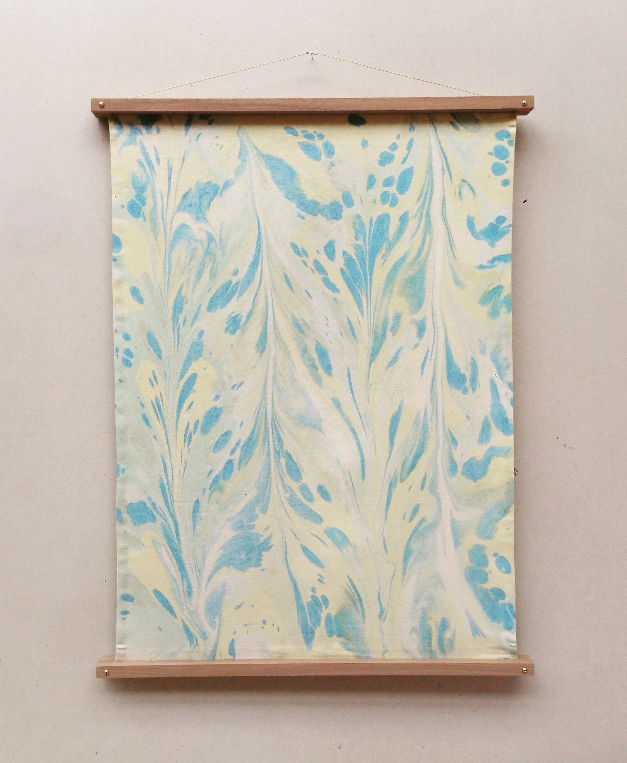 hand marbled wall hanging 