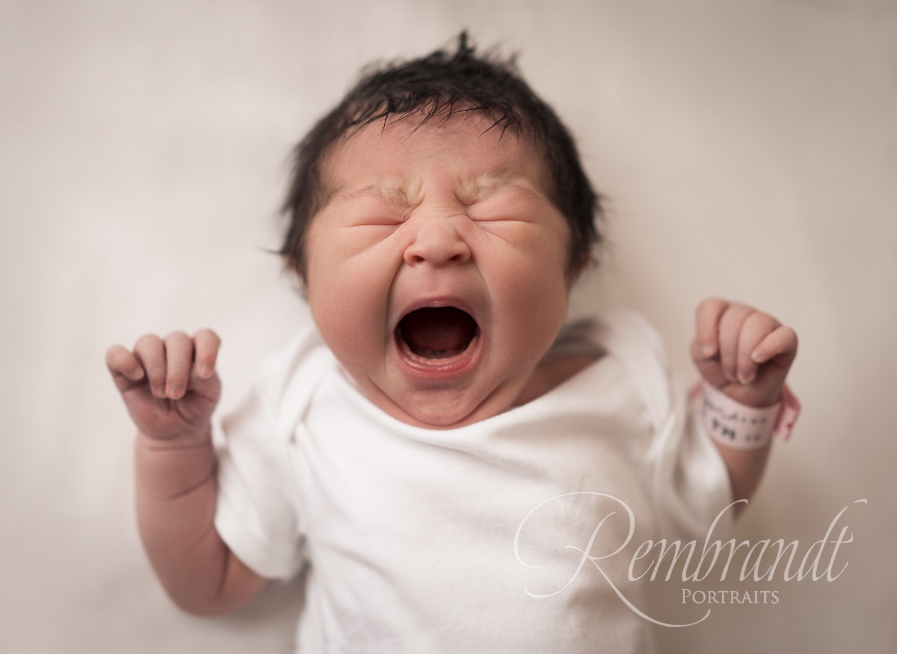 Say hello to Hermione, her first portrait ever just a few hours of her birth. She’s actually yawning not crying but it was such a great moment I had to use it for our online announcement to friends and family.