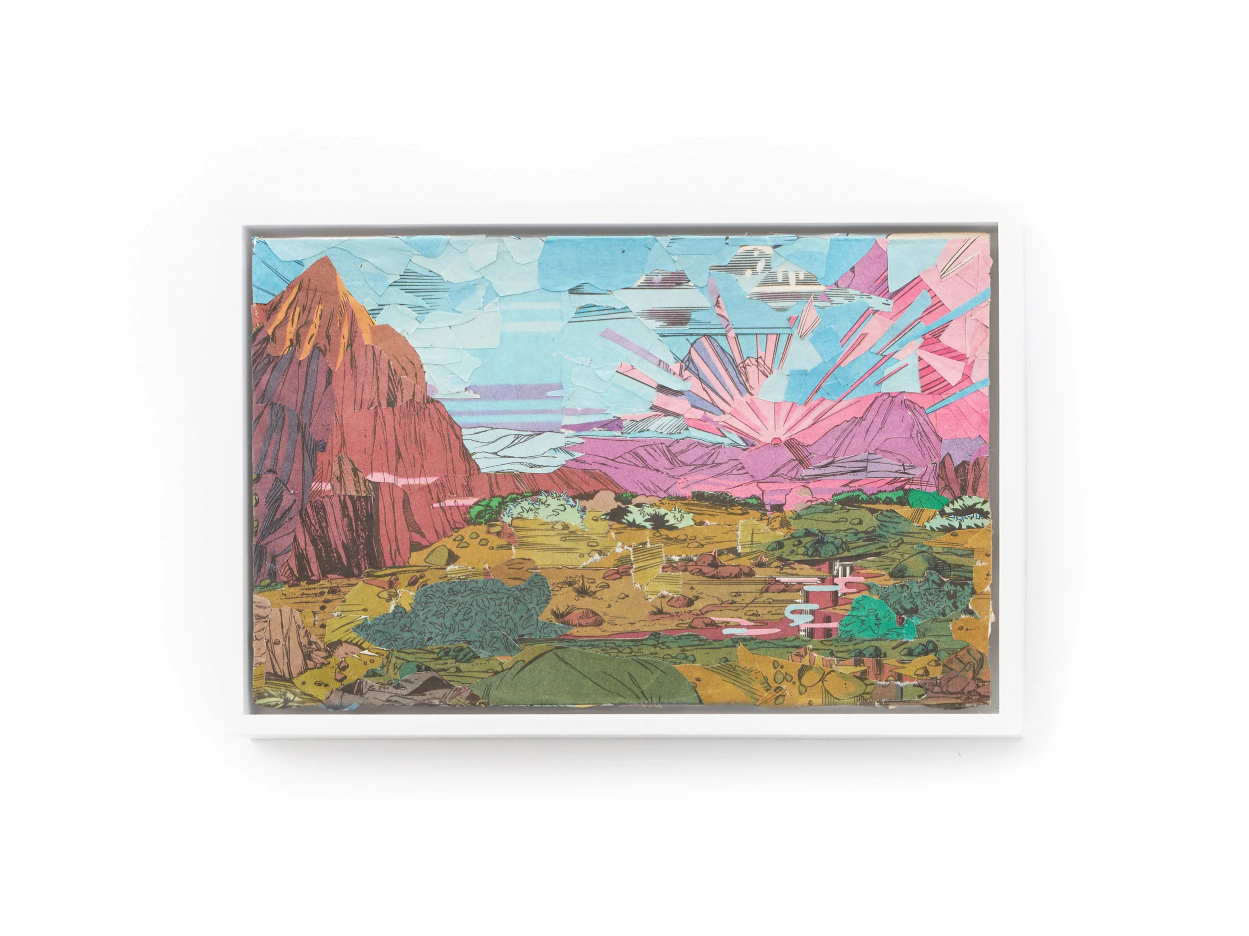 untitled (for Luke Cage) , 2018 Cut and pasted comic books on museum board 5 x 7 inches with Marguerite Keyes