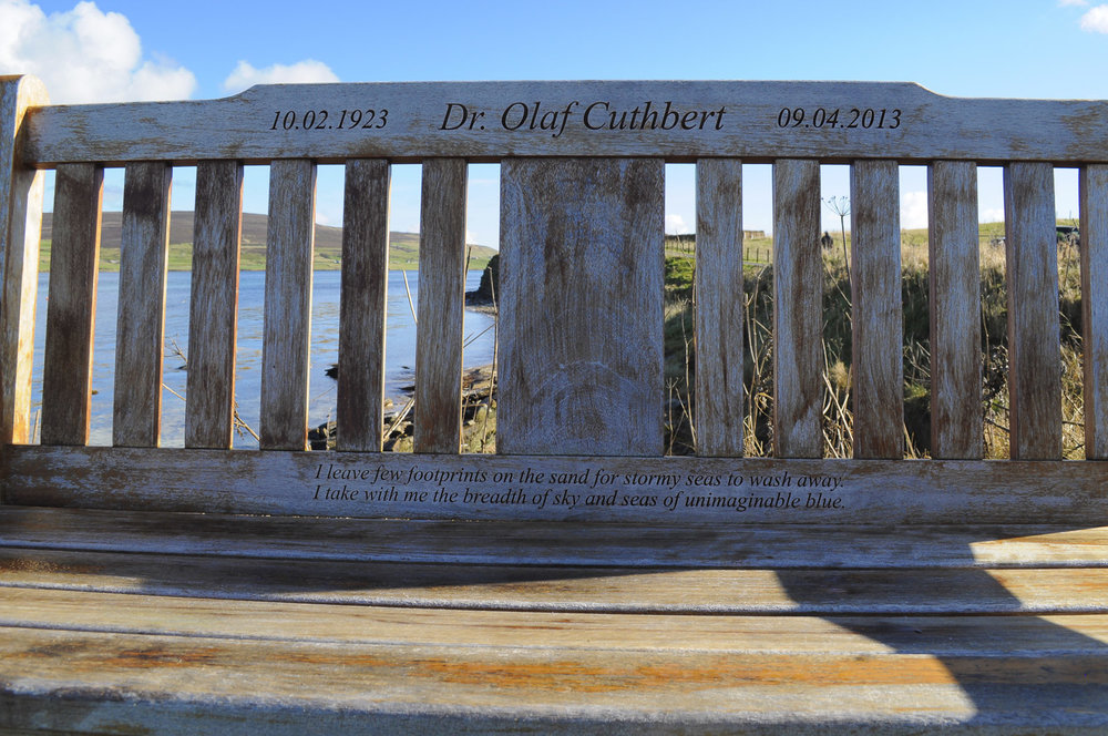 Bench for Dr Olaf Cuthbert