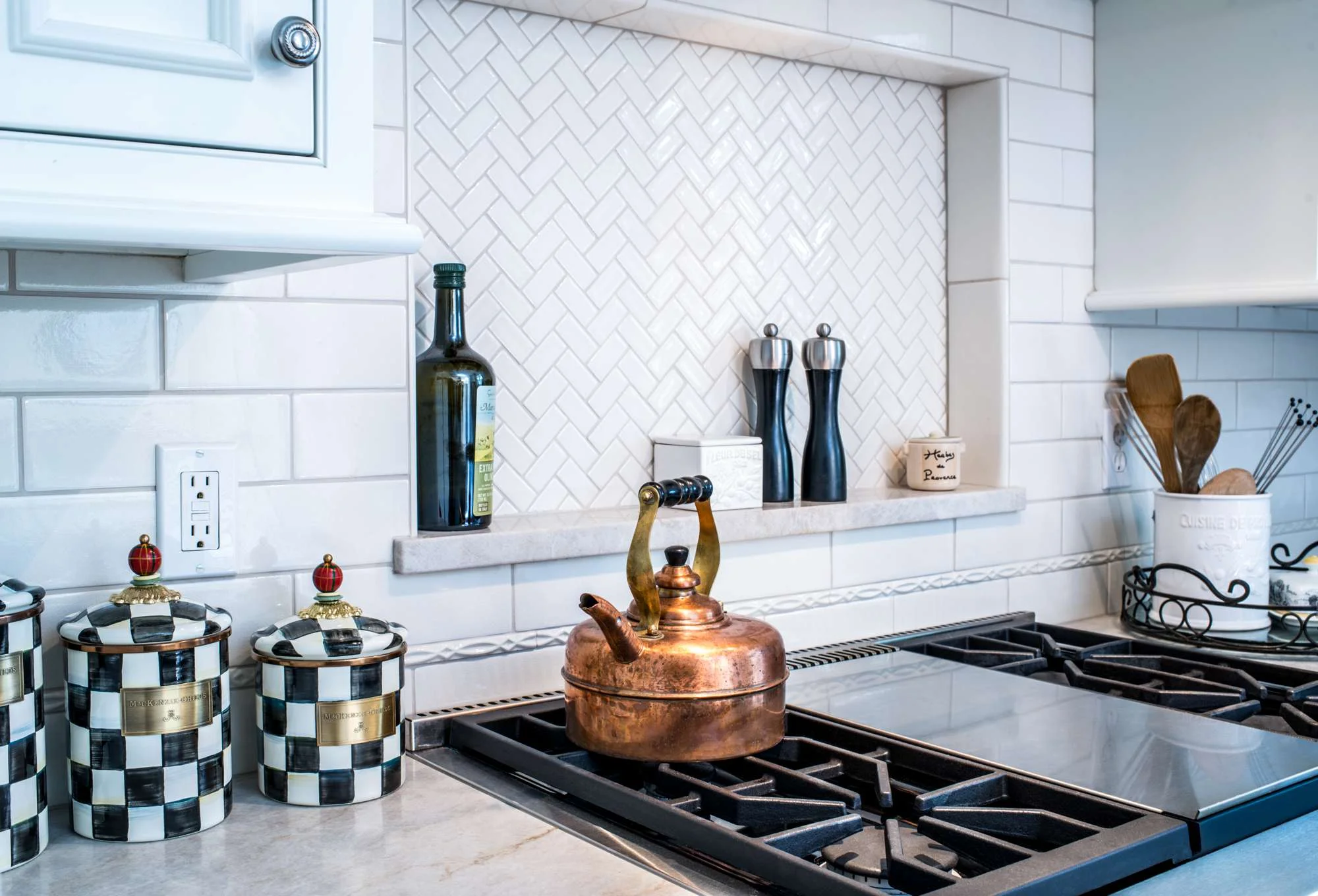 Kitchen backsplash tile design from Johnston Paint & Decorating