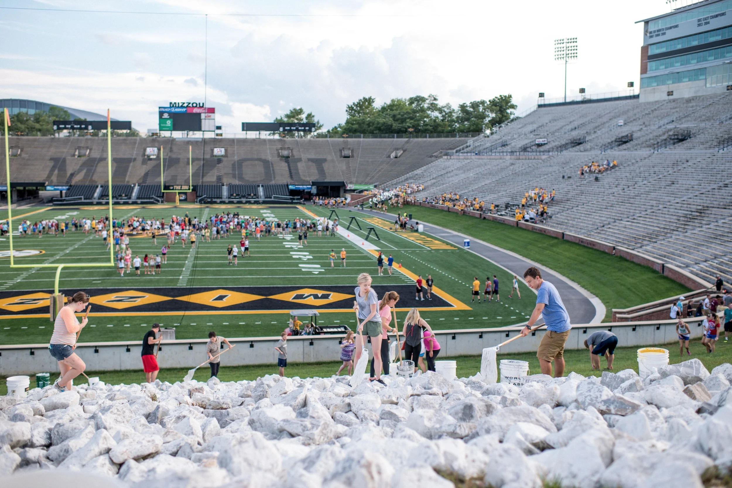 Painting the Mizzou "M" 2016