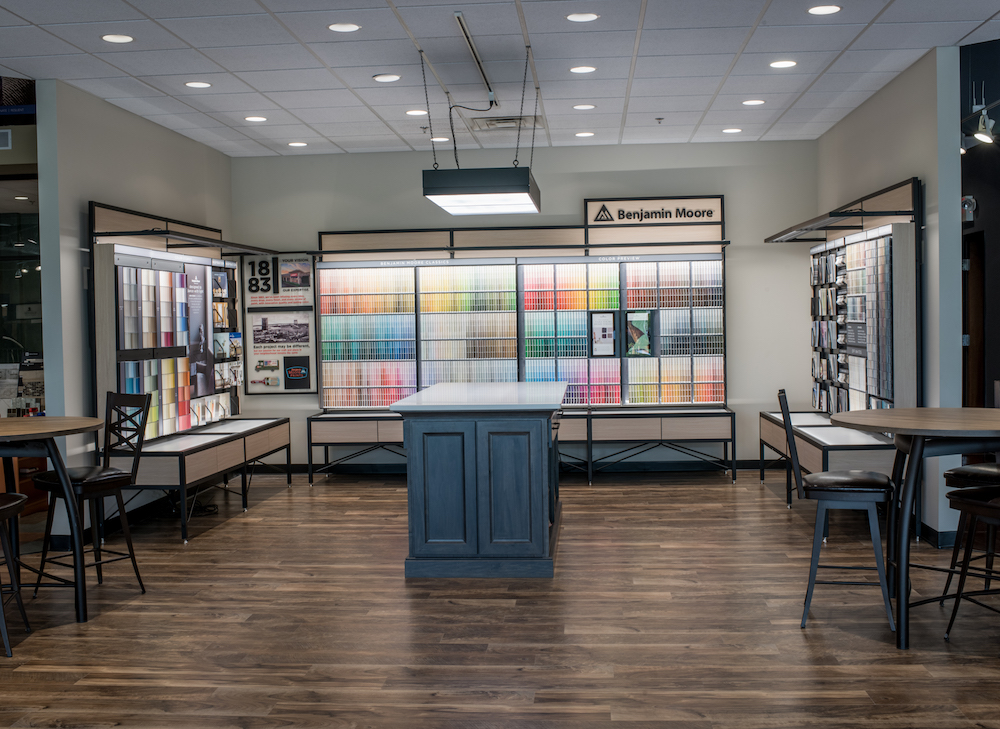 The new Benjamin Moore Store of the Future display at Johnston's.