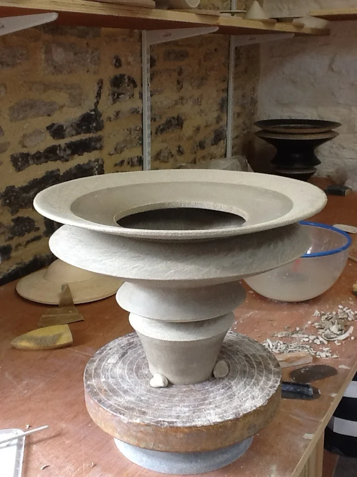 First Corseted Pot in my new studio. Finished and ready to fire. A huge milestone.