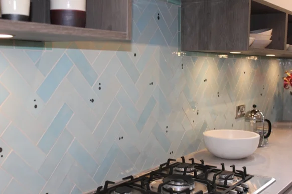 One beautiful kitchen complete with stunning handmade tiles.