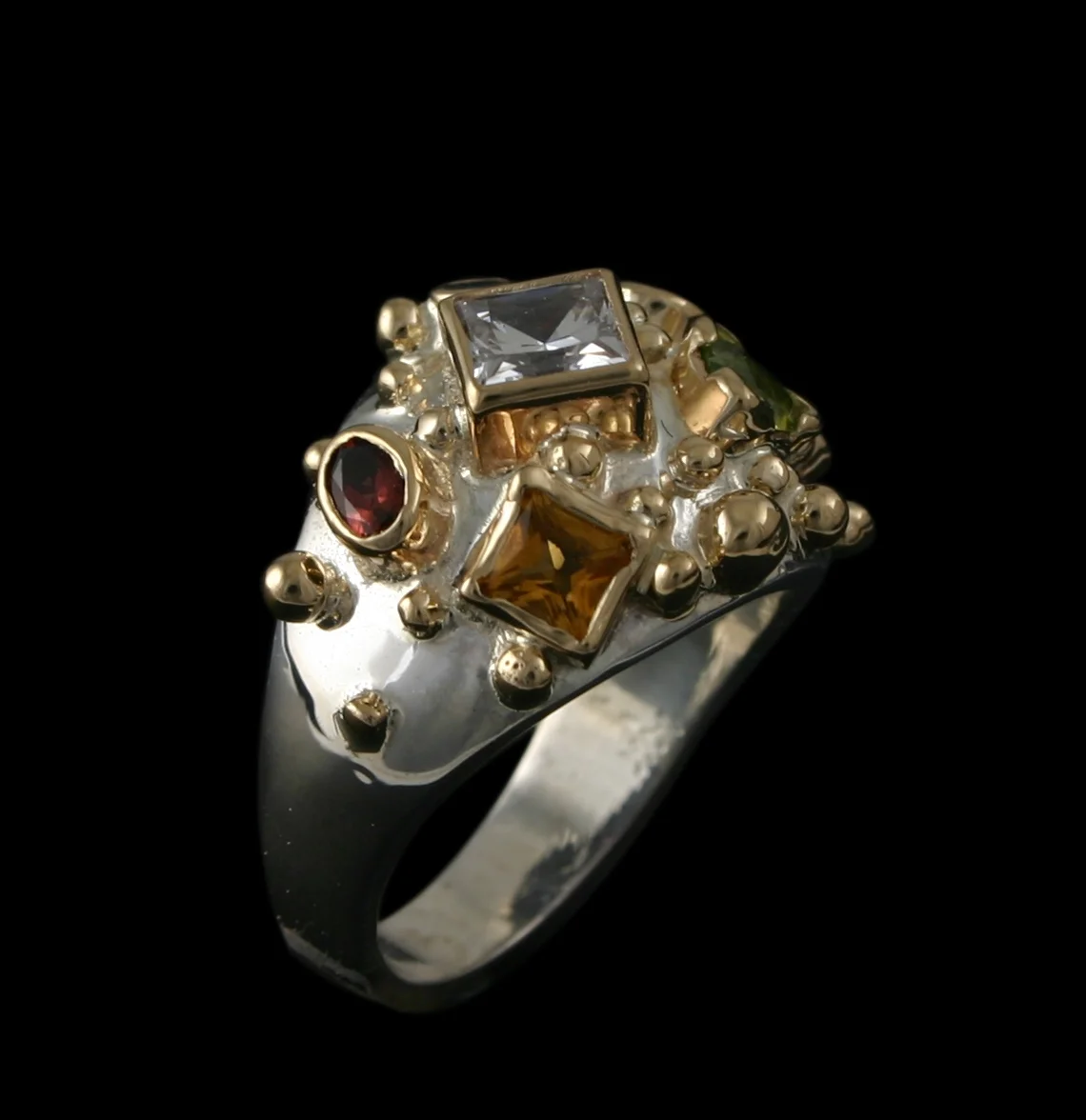 Sterling cast dome ring #10693