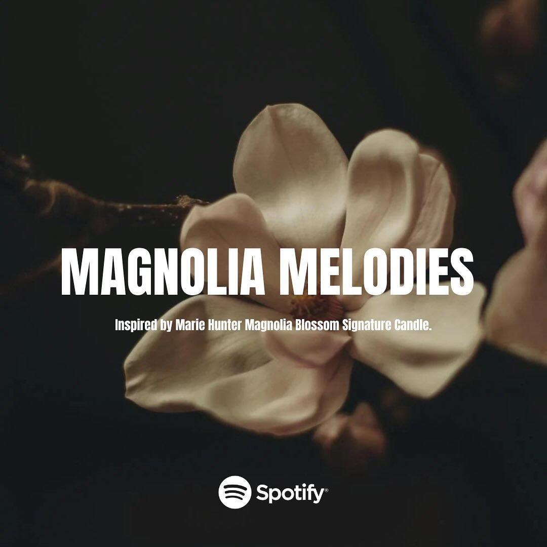 Magnolia Melodies, where every note dances like petals in the wind 🌸🎶. 

Inspired by our Magnolia Blossom Signature Candle, our newest playlist is your invitation to immerse yourself in luxury and unwind with sweet harmonies. Click the link in the 