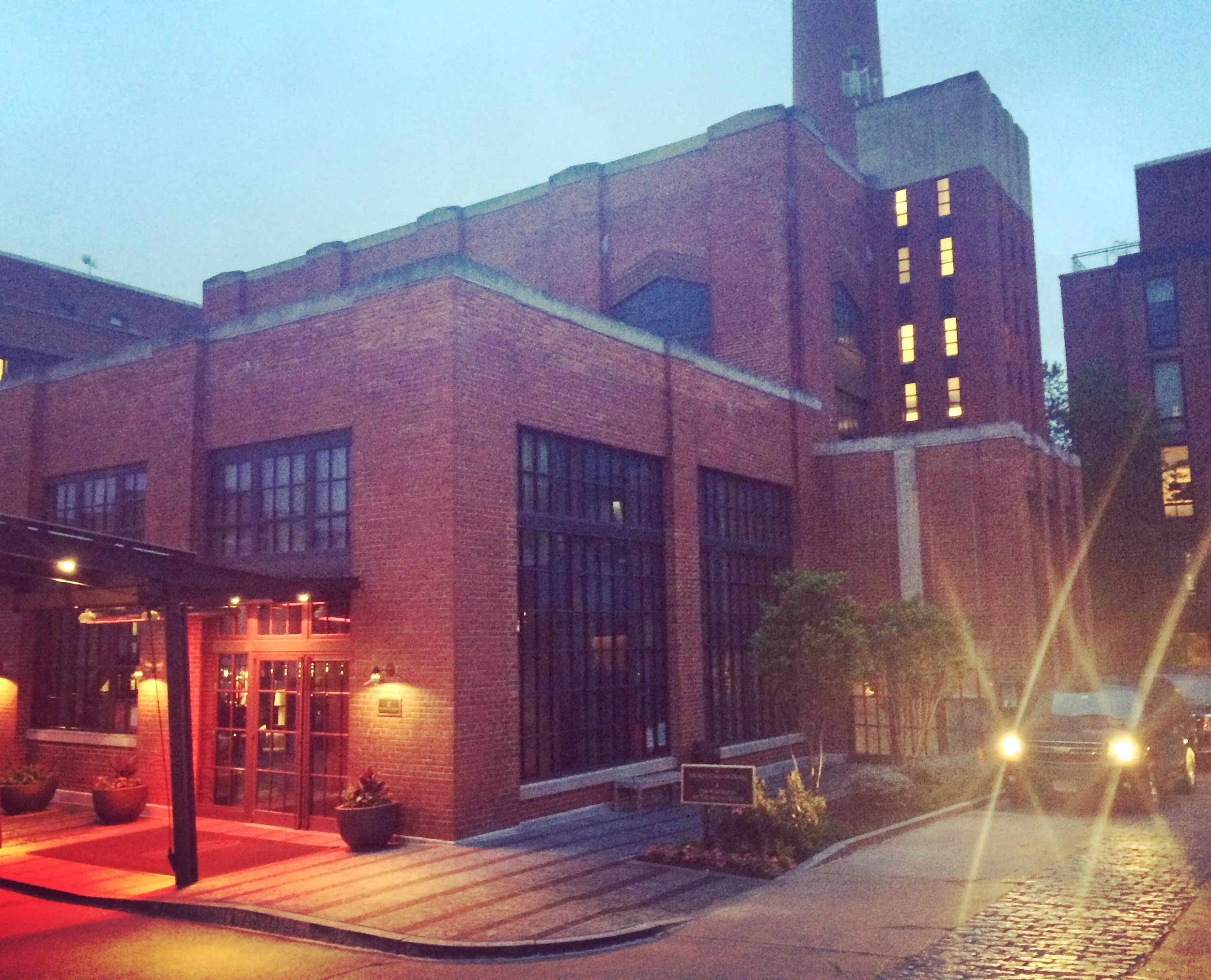 Driving up the 1930's structure of the Ritz-Carlton, Georgetown.