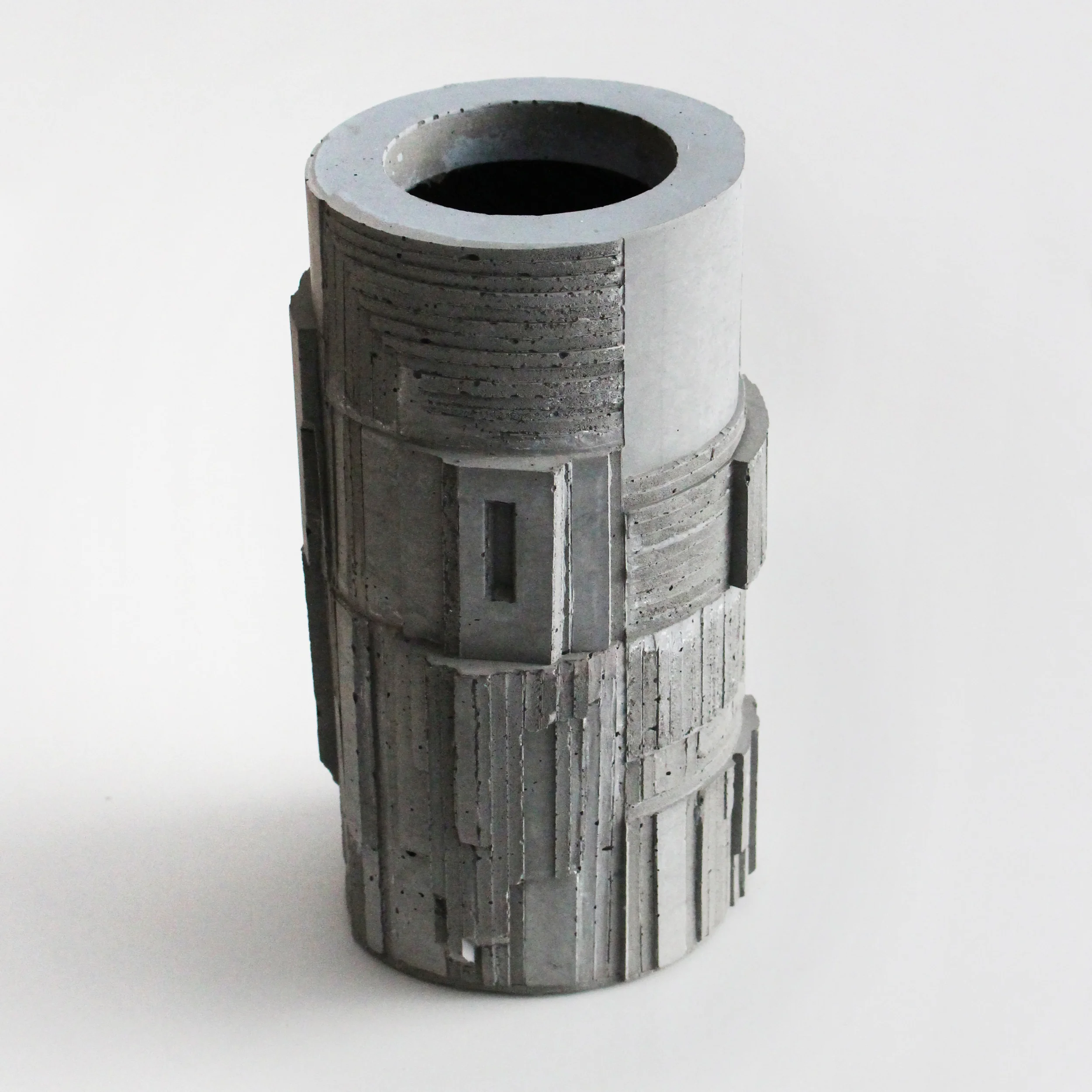 Brutalist Concrete Vase, by David Umemoto. Scroll down to see it's many stages of fabrication.