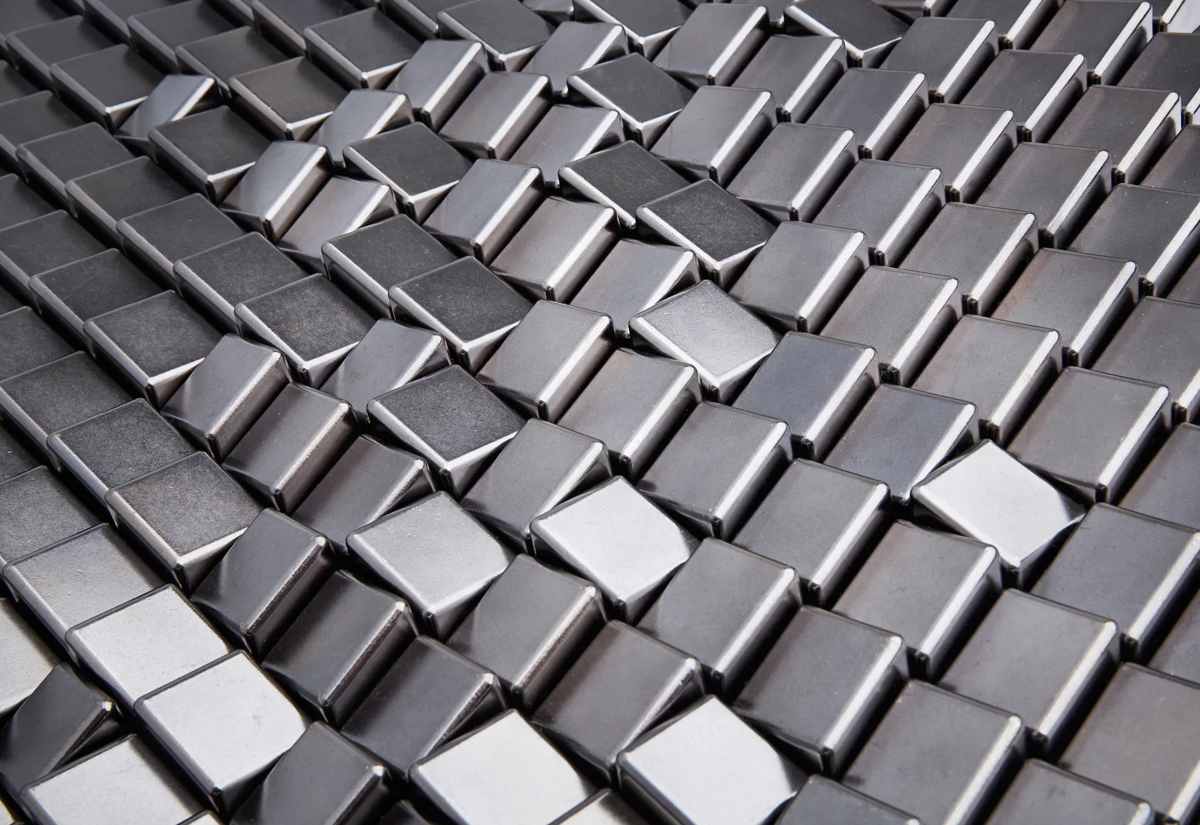 The 'Harper Tile' in cast nickel from Giles Miller Studio