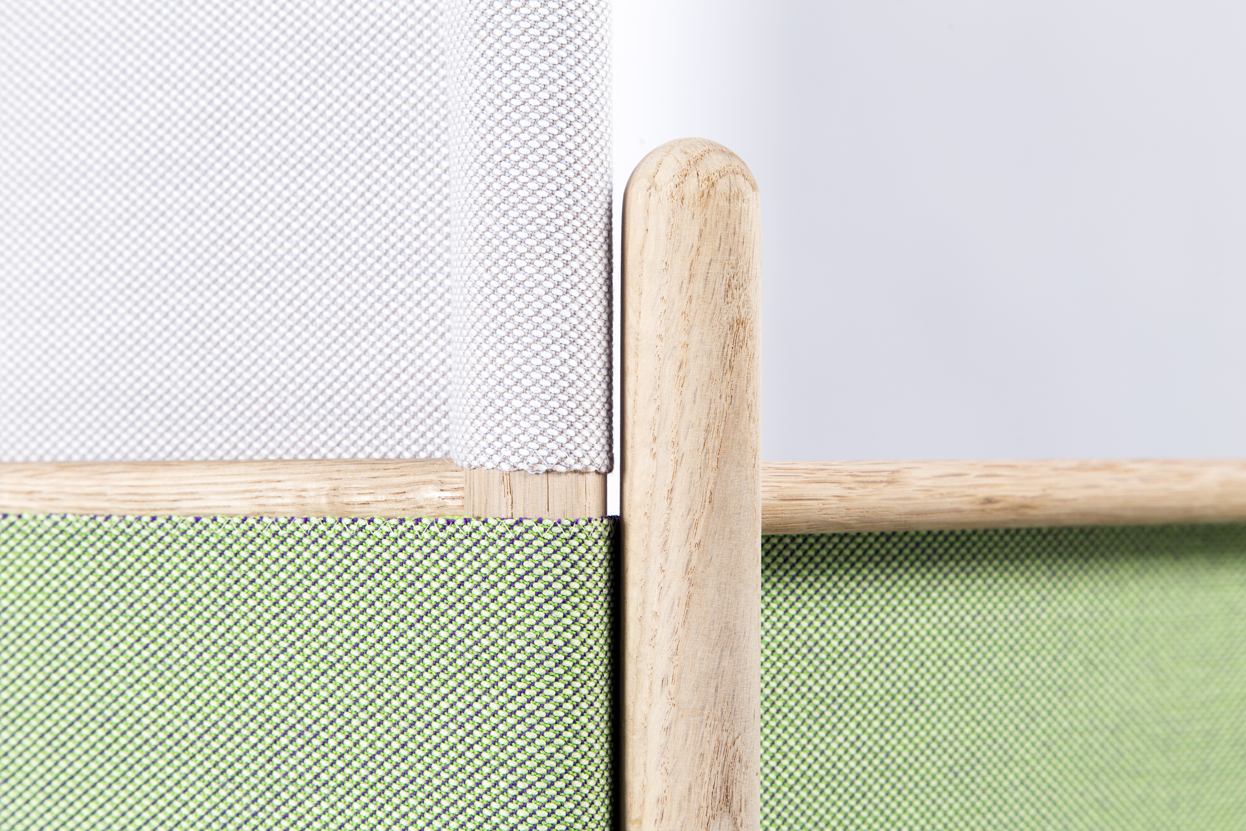 Fabric as constructive material in 'Loom Bound' by Rive Roshan, recently showcased at Form&Seek's space at Milan Design Week 2016