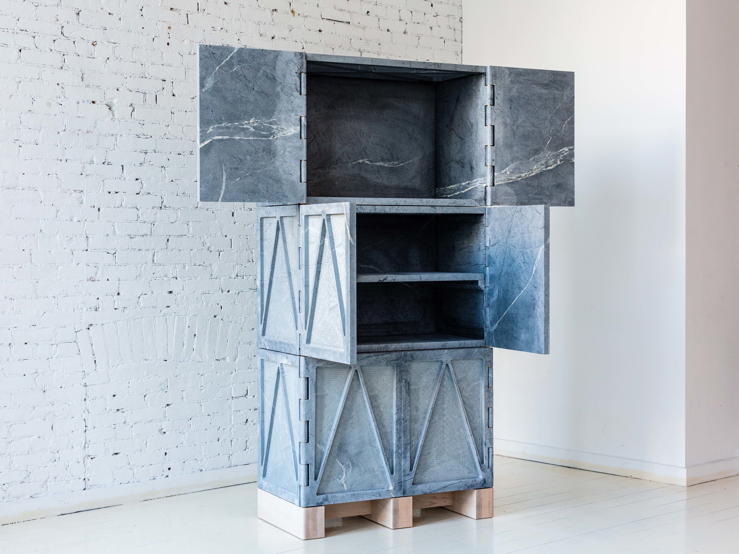 The Relief Stone Cabinet , from 'Qualities of Material' by Fort Standard