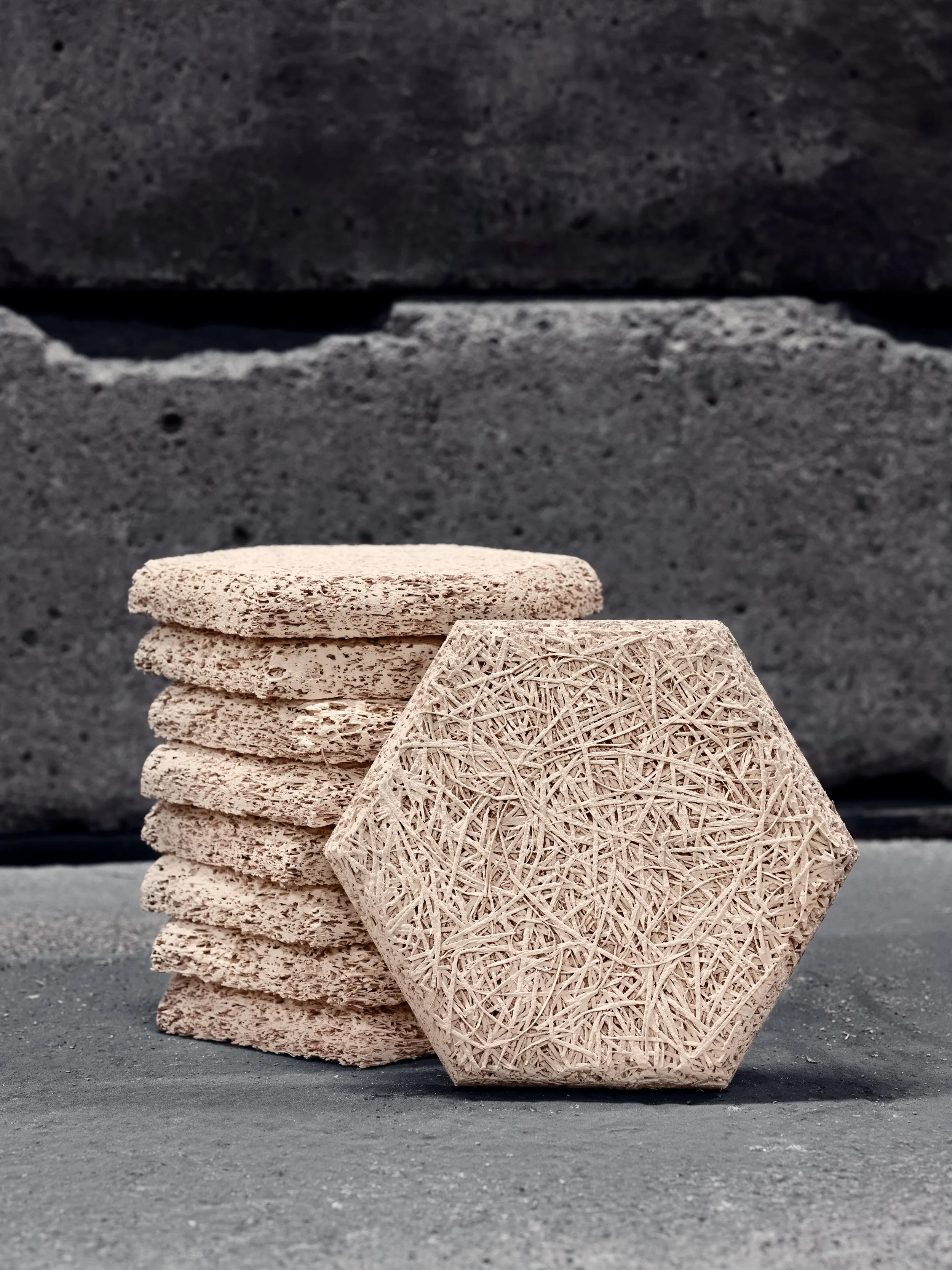 Wood-wool, cement, and water come together in BAUX Acoustic Panels & Tiles. Image courtesy- BAUX, Press Images