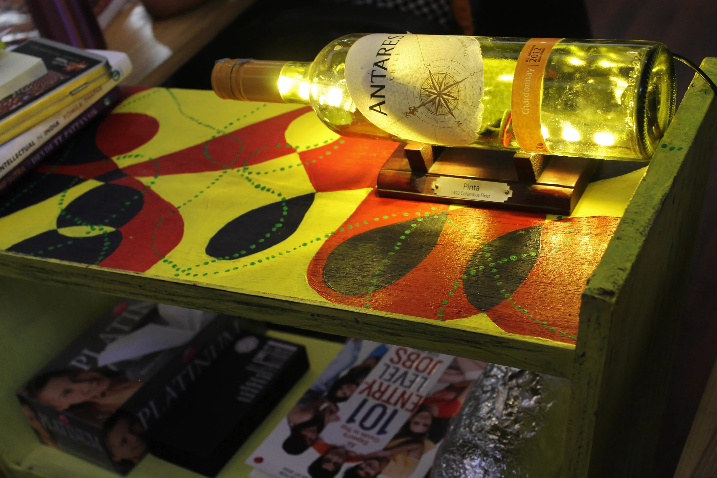 Light fixtures from glass bottles